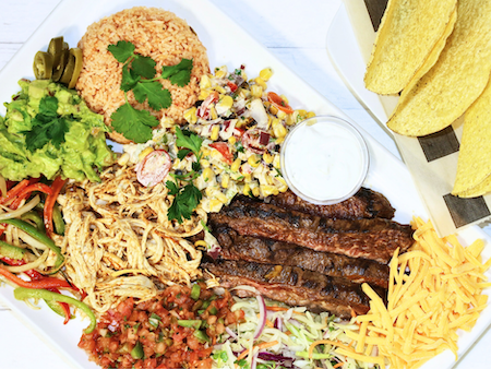 Taco Bar featuring Street Corn Salad